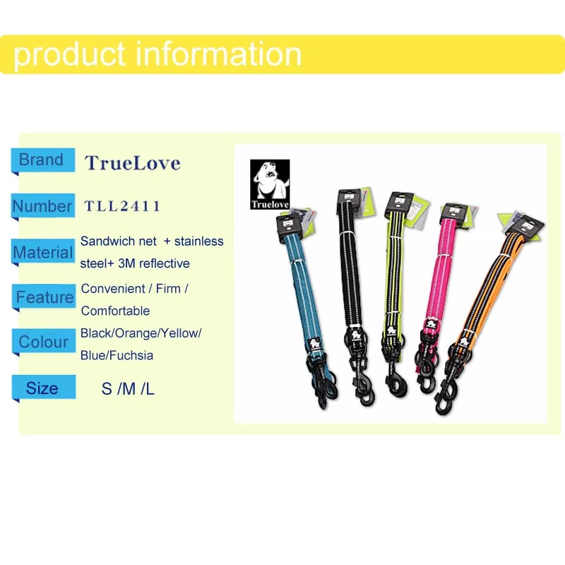 Pet Dog Leash Multi-Function Reflective Hand Free Traction Rope Suitable for Use with Collars and Chest Straps TLL2411